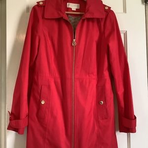 Michael by Michael Kors Scarlet Springtime Zipper Trench